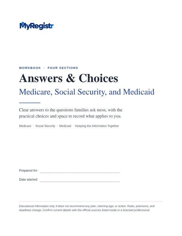 Workbook cover: Answers & Choices